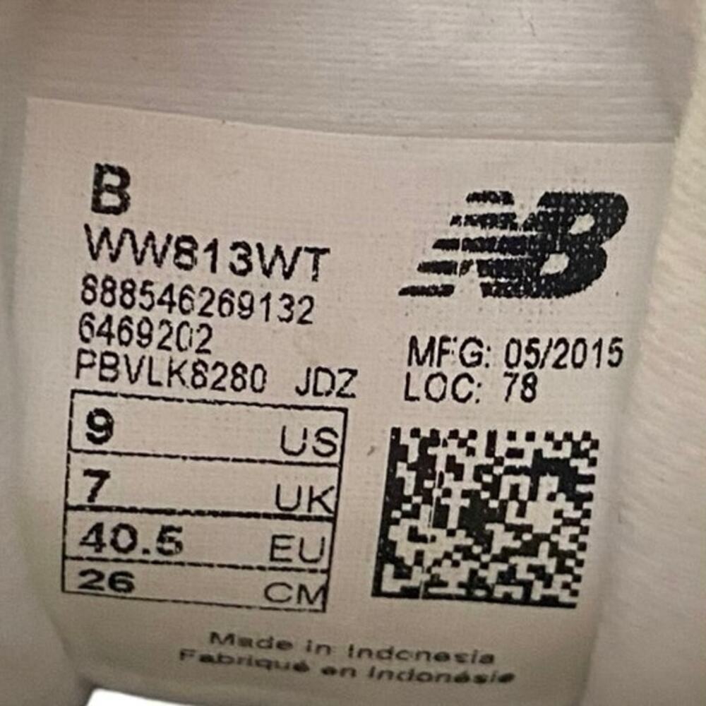 NEW BALANCE Women's Walking Sneakers, White/Gray Leather, 9, #WW813WT - Picture 6 of 12